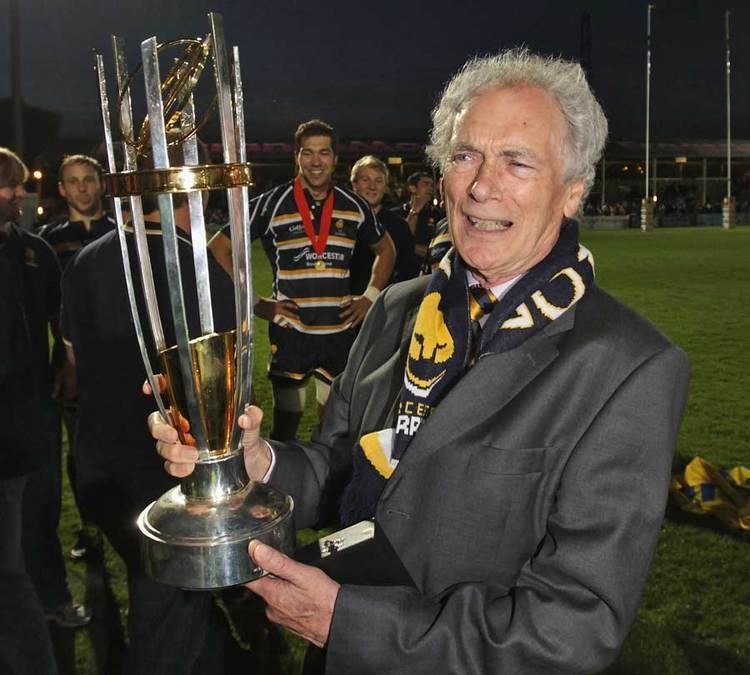 Cecil Duckworth Worcester owner Cecil Duckworth celebrates with the RFU Championship