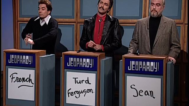 Celebrity Jeopardy! (Saturday Night Live) Watch Celebrity Jeopardy French Stewart Burt Reynolds Sean