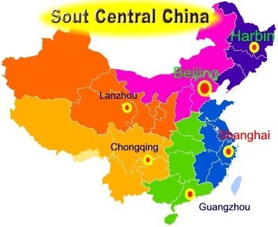 Central China South Central China population 383559800 Area Km2 1014354 km