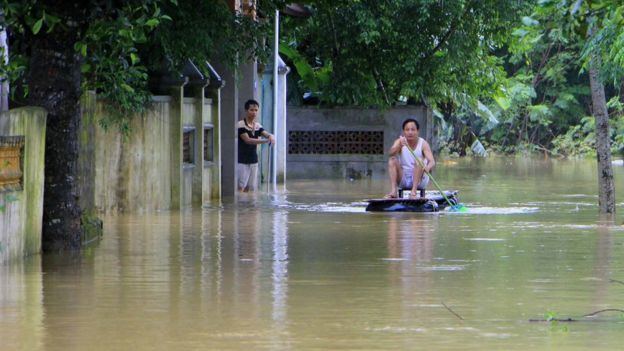 Central Vietnam Flooding hits central Vietnam ahead of Typhoon Sarika BBC News