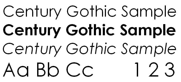 Century Gothic FileSample of the Century Gothic typefacepng Wikipedia