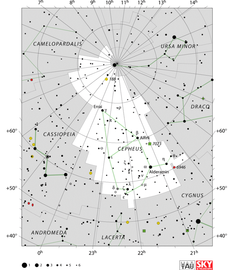Cepheus (constellation) Cepheus Constellation Facts Myth Star Map Major Stars Deep Sky