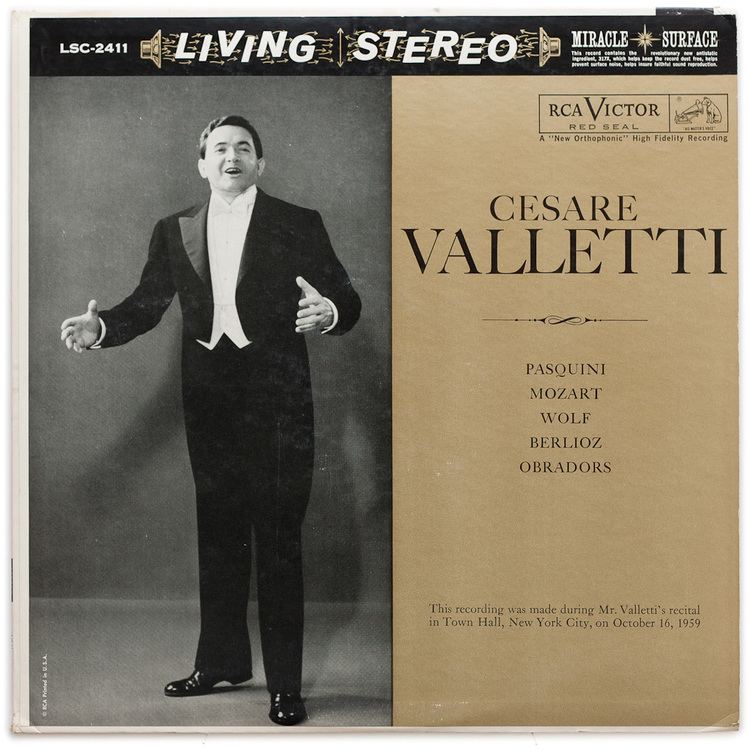Cesare Valletti LSC2411 Cesare Valletti Town Hall Recital Shaded Dog