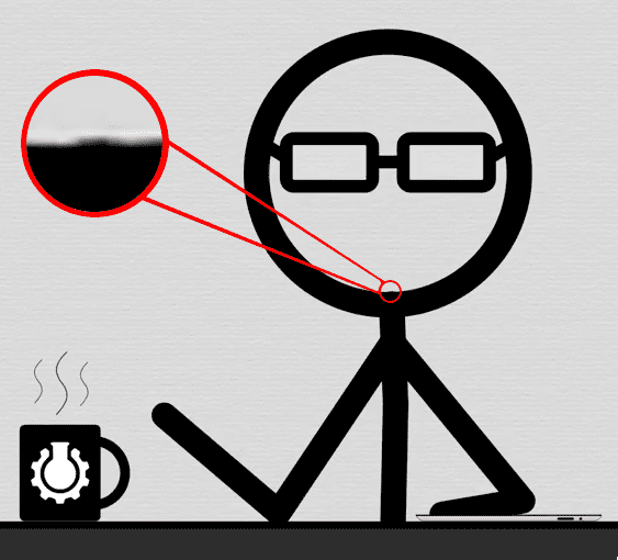 The stick figure CGP Grey uses to represent himself in his videos