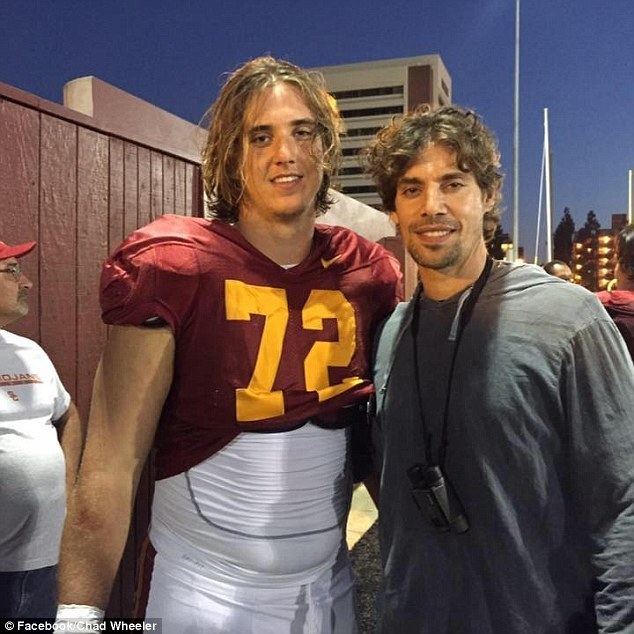 Chad Wheeler University of Southern California football player 39hit with BEAN BAG