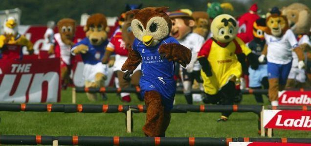 Chaddy the Owl Oldham Athletic mascot Chaddy the Owl punched in the face by own fan