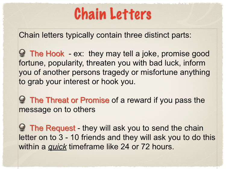 Chain letter Chain Letter Lower School Tech Tools amp Help Guides