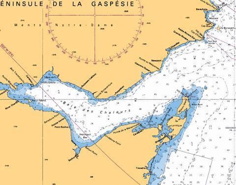 Chaleur Bay BAIE DES CHALEURS CHALEUR BAY Marine Chart CA44861 Nautical