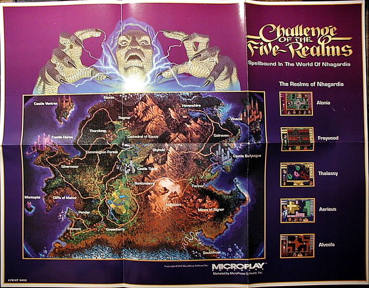 Challenge of the Five Realms Computer Game Museum Display Case Challenge of the Five Realms