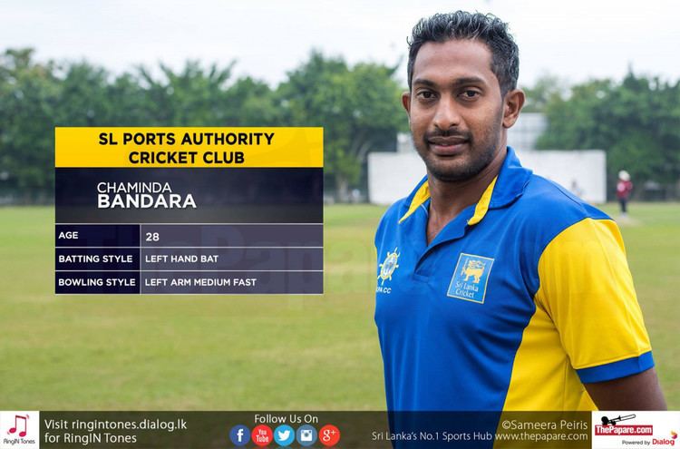 Chaminda Bandara Uncapped Chaminda Bandara to replace injured Chameera