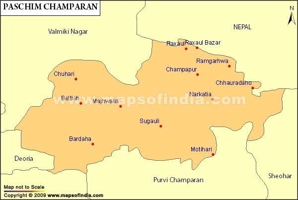 Champaran Paschim Champaran Parliamentary Constituency Map Election Results