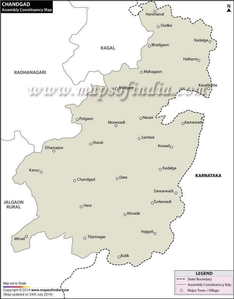 Chandgad Chandgad Assembly Vidhan Sabha Constituency Map and Election Results