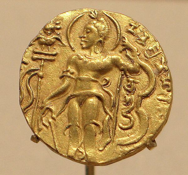 Gold Coin showing King Chandragupta II as an archer