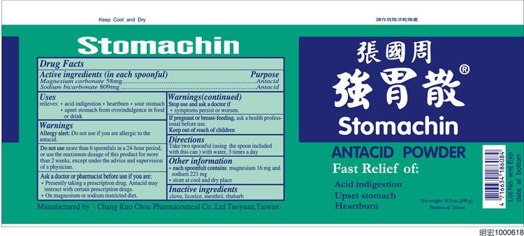 Chang Kuo Chou Stomachin Antacid powder Chang Kuo Chou Pharmaceutical Co Ltd
