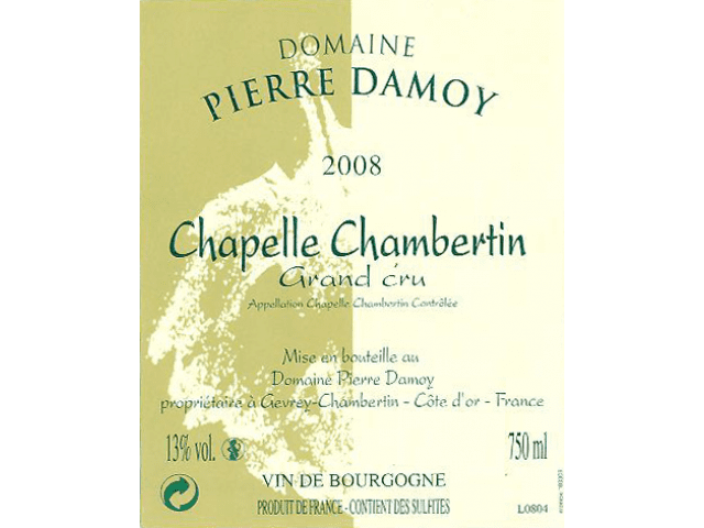Chapelle-Chambertin Domaine Pierre Damoy ChapelleChambertin Grand cru rouge 2008