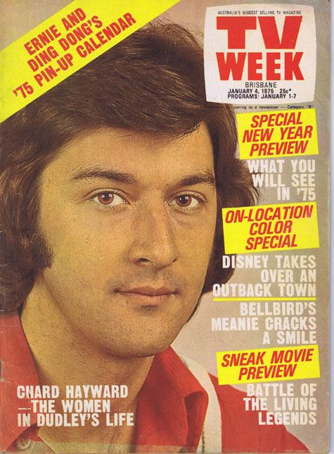 Chard Hayward Chard Hayward Number 96 Brisbane Jan 4 1975 TV WEEK MAGAZINE Mike
