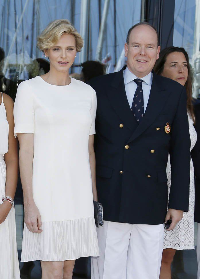 Charlene, Princess of Monaco Pregnant Princess Charlene and Prince Albert at Monaco