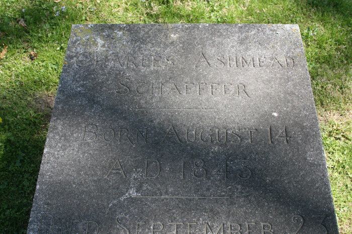 Charles Ashmead Schaeffer Charles Ashmead Schaeffer 1843 1898 Find A Grave Memorial