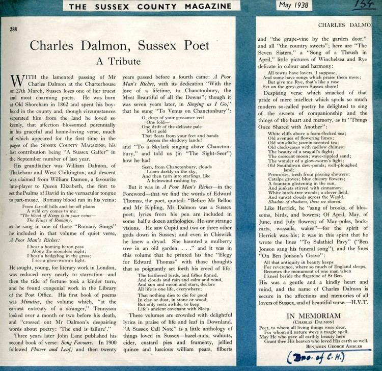 Charles Dalmon Charles Dalmon Poet and Brother The Charterhouse