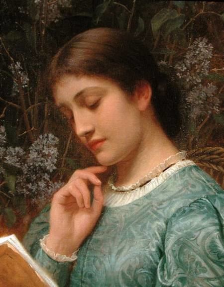 Charles Edward Perugini Girl Reading Possibly Mrs Dickens Charles Edward