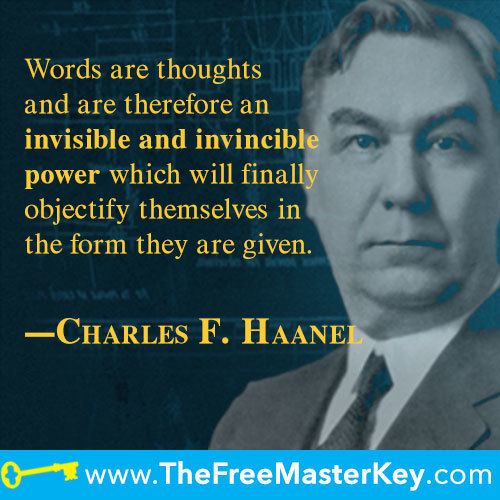 Charles F. Haanel Charles F Haanel Shareable QuoteImage Gallery The