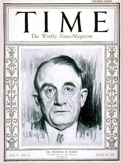 Charles Horace Mayo TIME Magazine Cover Dr Charles H Mayo June 22 1925