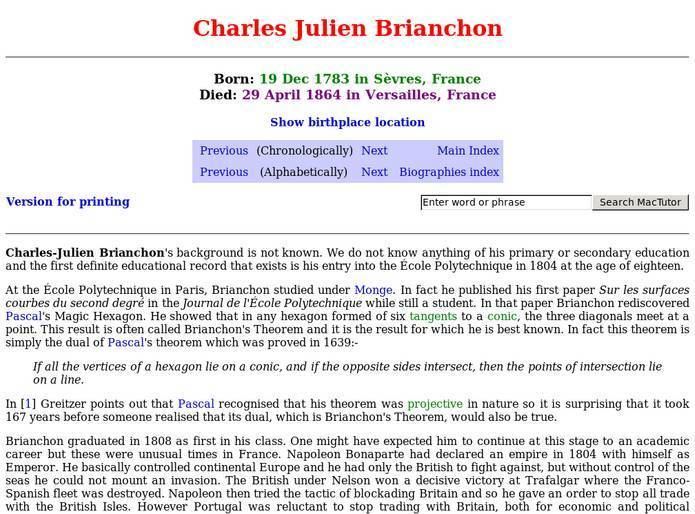 Charles Julien Brianchon Charles Julien Brianchon Resources Digital Chalkboard