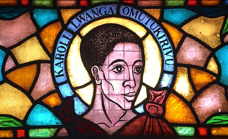 Namugongo Martyr's window Charles Lwanga