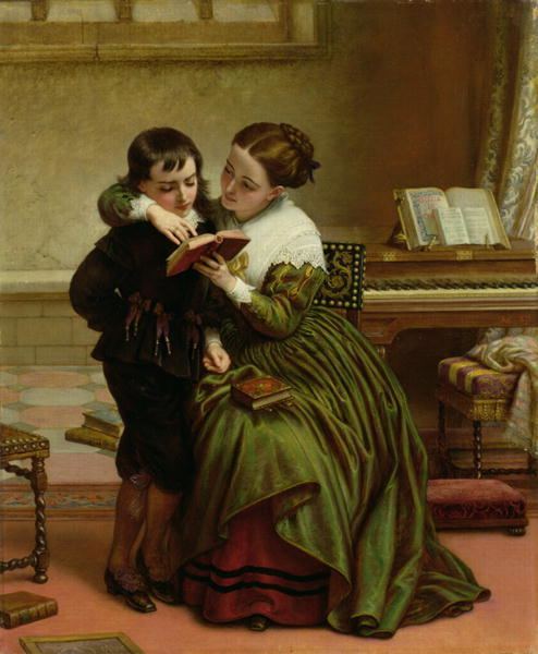Charles West Cope George Herbert and His Mother painting Charles West Cope