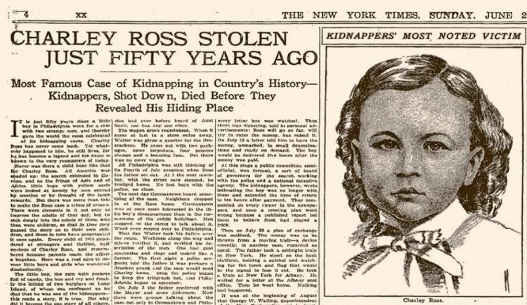 Charley Ross The Kidnapping of Charley Ross Historic Mysteries