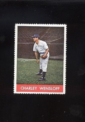 Charley Wensloff 1944 Yankees Stamps Charley Wensloff MINT Baseball Card at Amazons