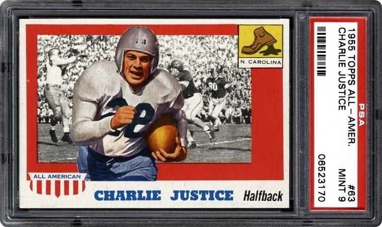 Charlie Justice (halfback) 1955 Topps AllAmerican Charlie Justice PSA CardFacts