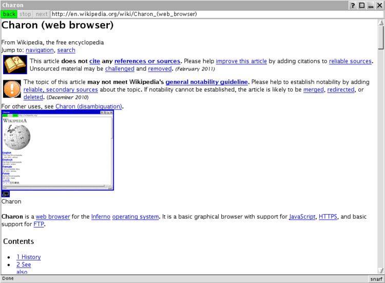 Charon (web browser)