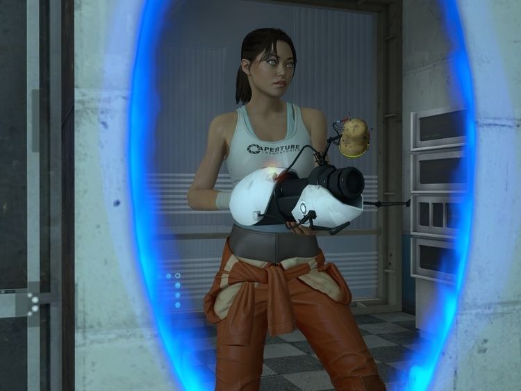 Chell (Portal) Portal Theory CarolineGLaDOS and Cave Johnson are Chell39s parents