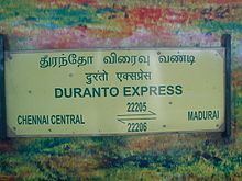 Chennai Madurai AC Duronto Express httpsuploadwikimediaorgwikipediacommonsthu