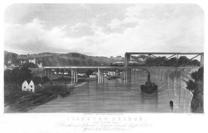 Chepstow Railway Bridge Chepstow Railway Bridge Monmouthshire 1851 memoryprintscom