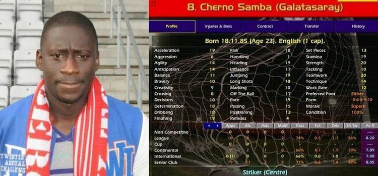 Cherno Samba Cherno Samba Football Manager legend announces retirement