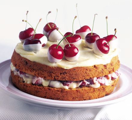 Cherry cake Chocolate dipped cherry cake BBC Good Food