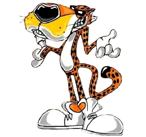 Chester Cheetah is a fictional character and the official mascot for Frito-Lay's Cheetos brand snacks as well as Chester's Snacks, wearing sunglasses and white shoes.