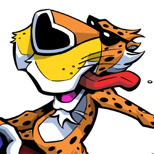 Chester Cheetah is a fictional character and the official mascot for Frito-Lay's Cheetos brand snacks as well as Chester's Snacks, with a yellow mustache and wearing sunglasses.