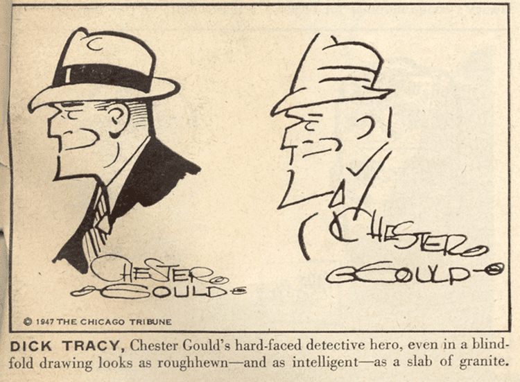 Chester Gould Mike Lynch Cartoons Chester Gould Draws Dick Tracy with his Eyes