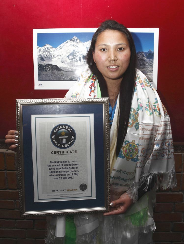 Chhurim Woman honored for climbing Everest twice in eight days