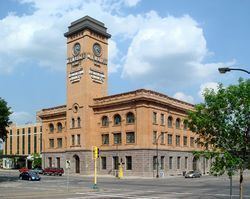 Chicago, Milwaukee, St. Paul and Pacific Depot Freight House and Train Shed httpsuploadwikimediaorgwikipediacommonsthu