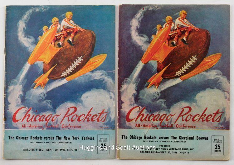 Chicago Rockets 2 1946 Programs from Chicago Rockets First Two AAFC Games