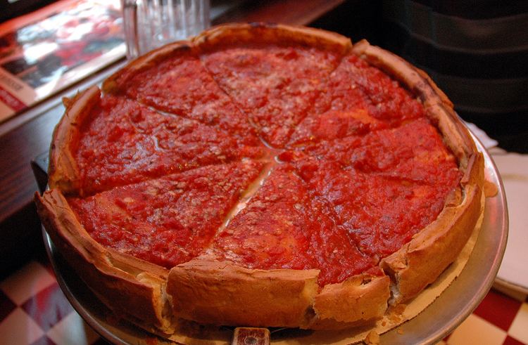 Chicago-style pizza FileChicago Style Pizza with Rich Tomato Toppingjpg Familypedia