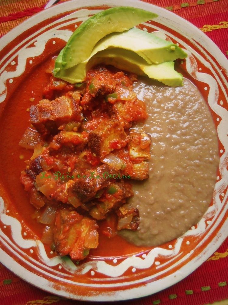 Chicharrón en salsa Chicharron en Salsa Roja Spicy Pork Cracklings in Salsa La Pia