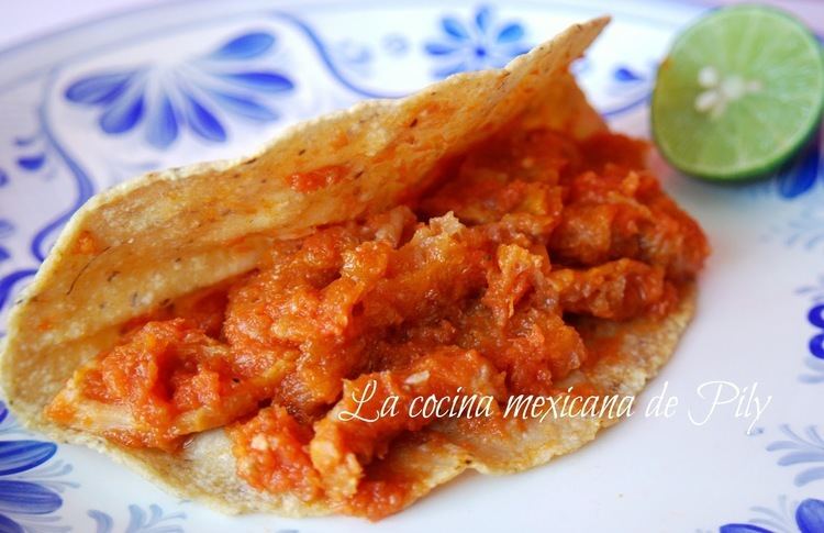 Chicharrón en salsa Chicharrn en salsa roja salsa multiusos La Cocina Mexicana de Pily