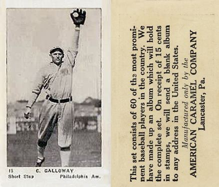 Chick Galloway 1927 American CaramelSeries of 60 Chick Galloway 15 Baseball Card