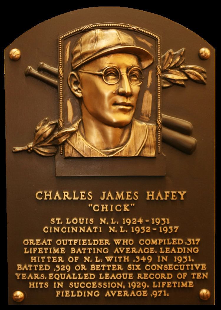 Chick Hafey Hafey Chick Baseball Hall of Fame