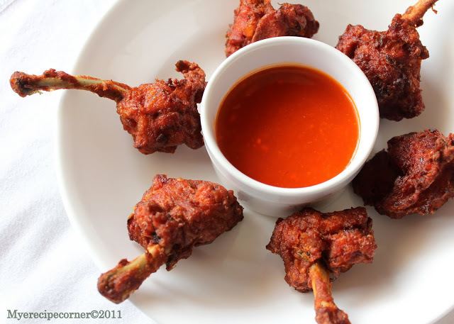 Chicken lollipop Mye39s Kitchen Indian Chicken lollipop with Hot garlic sauce